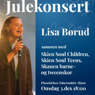 Julekonsert med Lisa Børud og lokale barne- og ungdomskor
