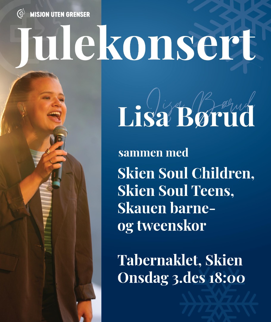 Julekonsert med Lisa Børud og lokale barne- og ungdomskor