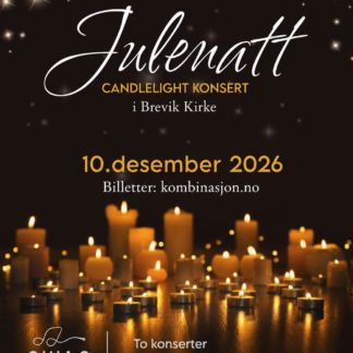 Velkommen til Julenatt – Candlelight-konsert! - 10.desember 2026 kl.18:30